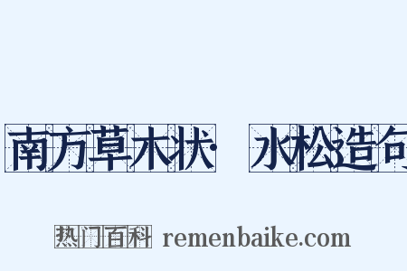 南方草木状·水松造句是什么意思的图片